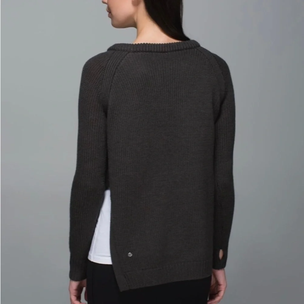 lululemon athletica Dark Charcoal Crew Neck Sweater